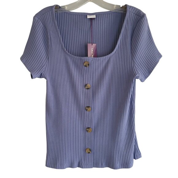 Lascana Tops - NWT Lascana Ribbed Button Up Top Size 12